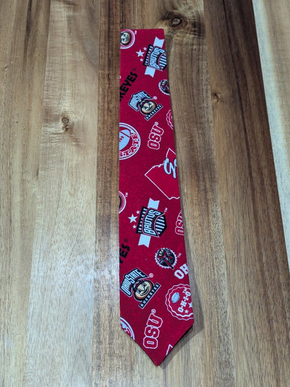 The Ohio State University Buckeyes Brutus Men's Neck Tie. Custom handmade. New